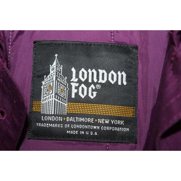 NWT London Fog Marta Trench Coat Royal Amethyst Purple Women's Size 16 H14297 - Picture 8 of 16
